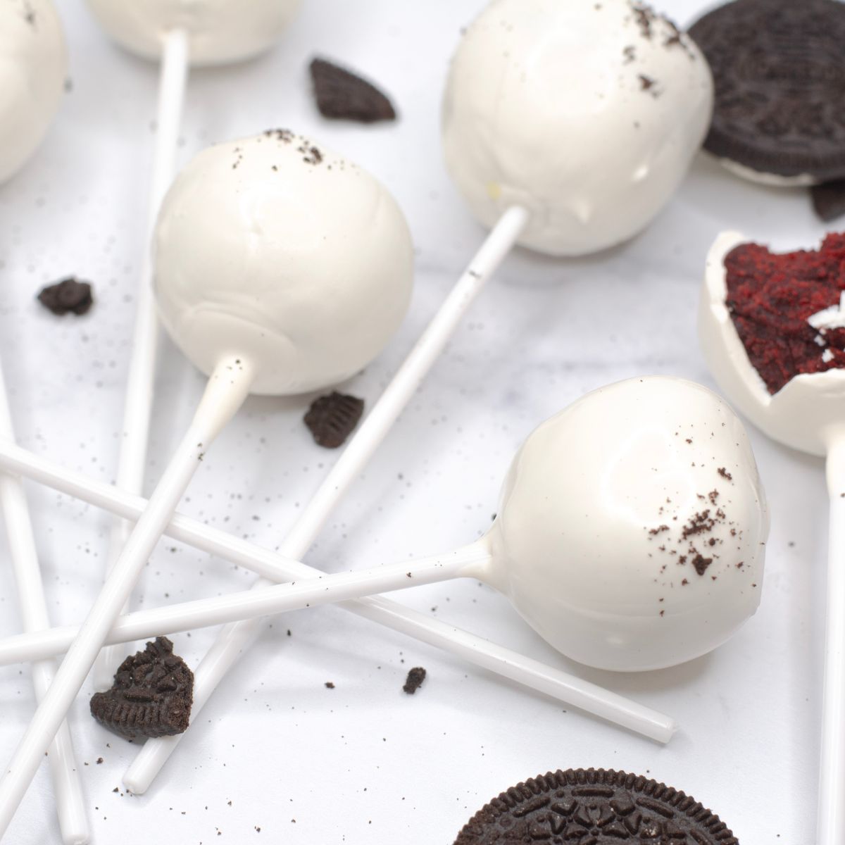 Red Velvet Oreo Cake Pops