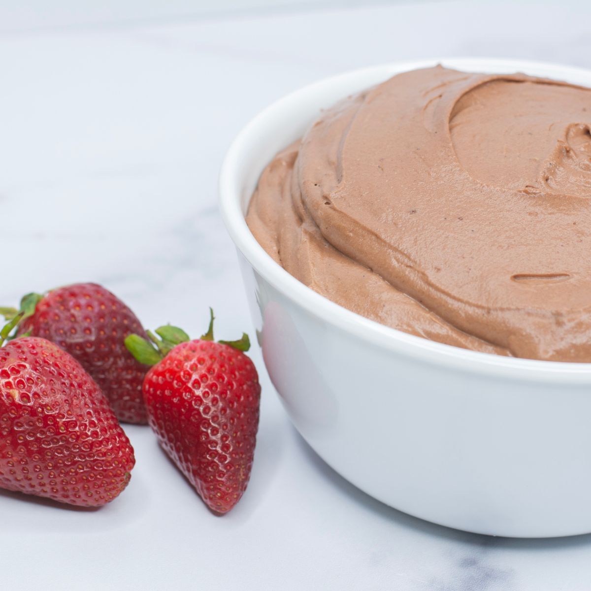 Brownie Batter Dip with Strawberries