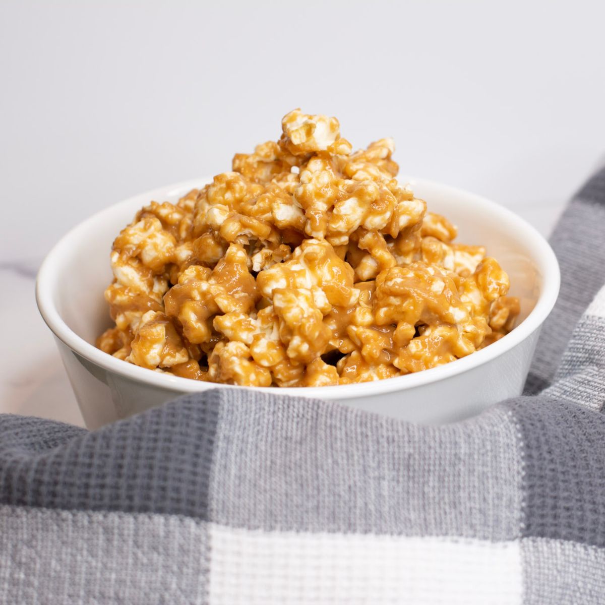 Peanut Butter Popcorn in a bowl