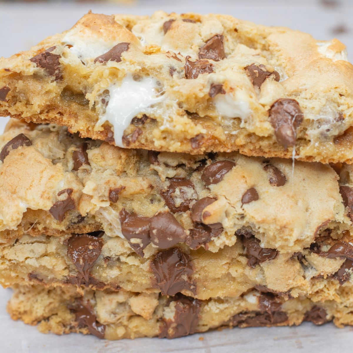 S'mores for Two cookies stacked on top of each other