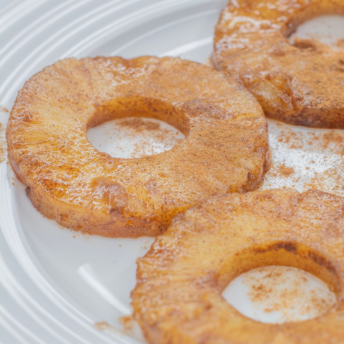 Air Fryer Pineapple with cinnamon and brown sugar