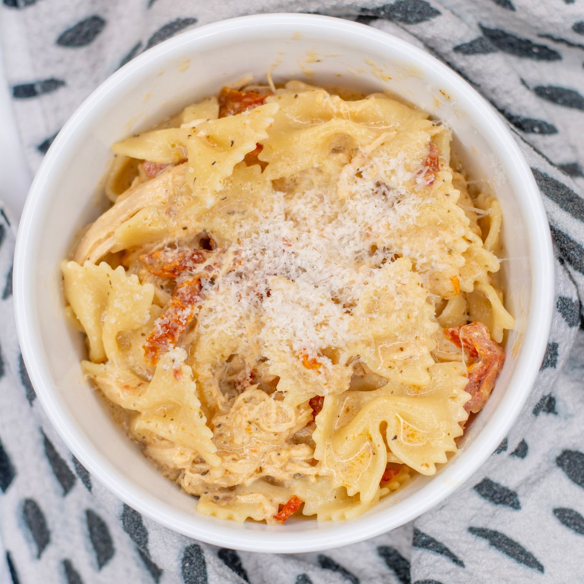 Marry Me Chicken Pasta in a bowl