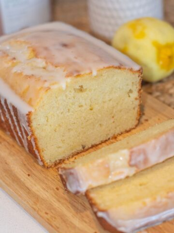 iced lemon loaf cake