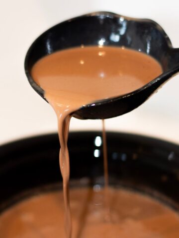 hot chocolate made in a crock pot.