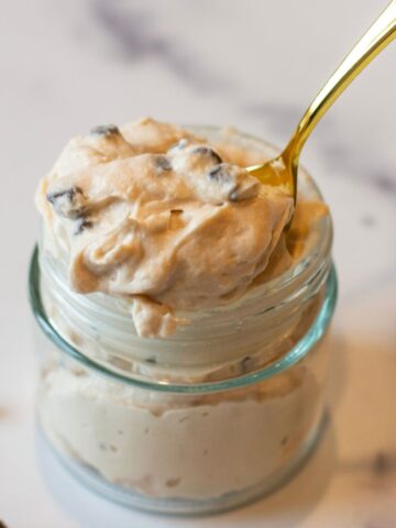 chocolate protein yogurt bowl